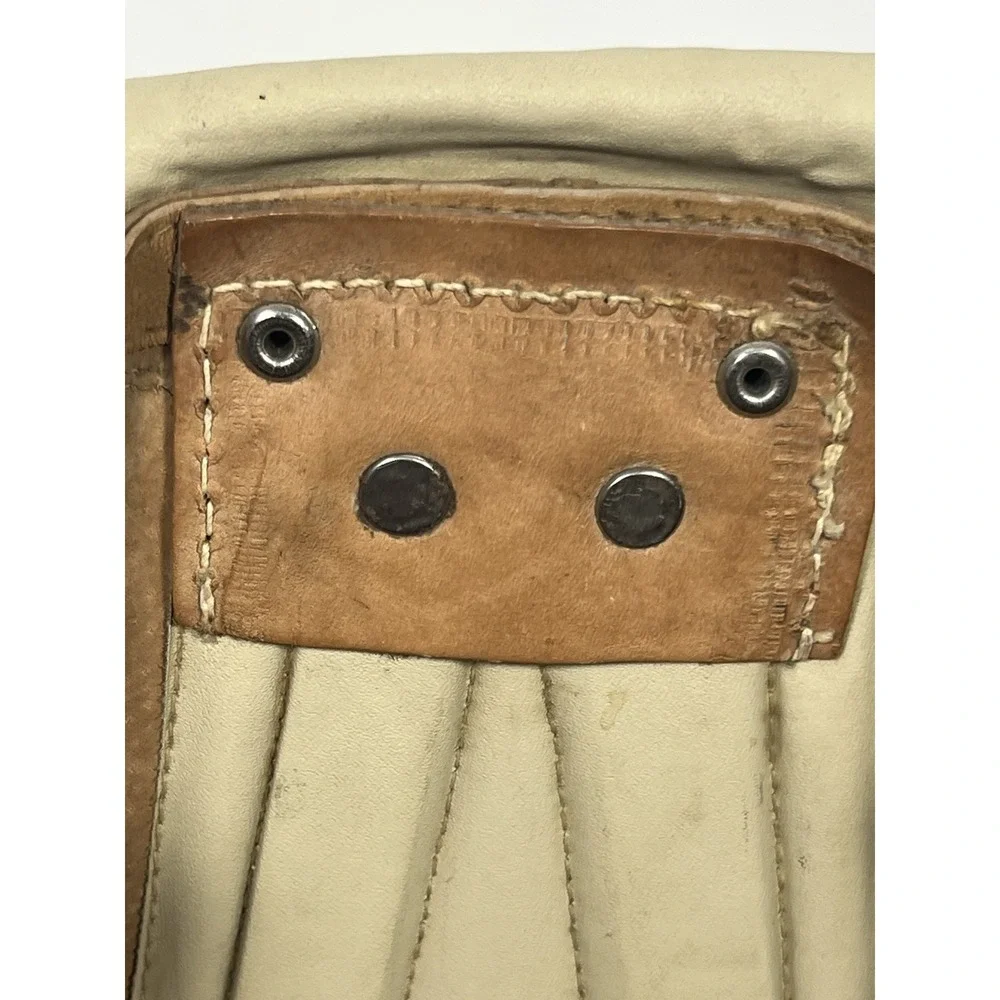 VINTAGE 70'S BOHO RUCKSACK CAMEL BROWN LEATHER BACKPACK UNBRANDED‎